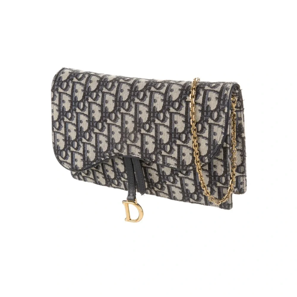 Dior Oblique Saddle Wallet On Chain - Picture 12 of 16